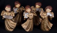 Norleans Angels Ceramic Christmas Choir Set of 5 Display Figures Vintage